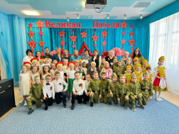 🎗Сегодня в нашем детском саду состоялся праздничный концерт для представителей Совет ветеранов города Ханты-Мансийска Городской общественной организации ветеранов войны, труда Вооруженных Сил и правоохранительных органов, посвященный Дню Победы.